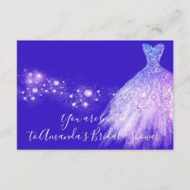 Brautparty Pink Lila Glitzer Royal Blue Cobal Einladung