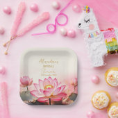 Brautparty Pink Lotus Nr. 2 personalisieren Pappteller (Party)