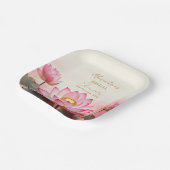Brautparty Pink Lotus Nr. 2 personalisieren Pappteller (Gewinkelt)