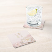 Brautparty Pink Lotus Nr. 8 Rechteckiger Pappuntersetzer (Vor Ort)