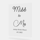 Brautparty Pink Miss an Mrs. Sign Foam Boards Acrylschild (Winkel)