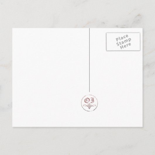 Brautparty: Pink Paisley : Einladungspostkarte (Rückseite)