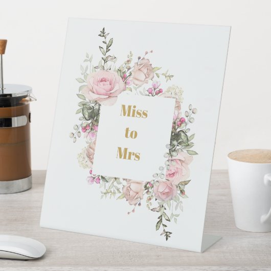 Brautparty Pink Roses Miss zu Mrs. Sockelschild (In Situ)