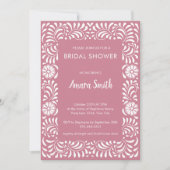 BRAUTPARTY PINK TALAVERA BLUME Einladung (Vorderseite)