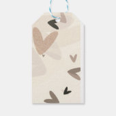 Brautparty Pink & Taupe Herz Chic Gefallen Geschenkanhänger (Rückseite)