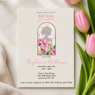 Brautparty Pink Tulip Einladung