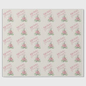 Brautparty Pink Tulip Geschenkpapier (Flach)