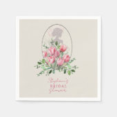 Brautparty Pink Tulip Paper Serviette (Vorderseite)