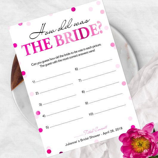 Brautparty Pink wie alt war das Brautspiel