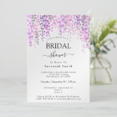 Brautparty Pink Wisteria Locarno Einladung (Stehend Vorderseite)