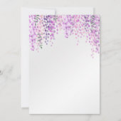 Brautparty Pink Wisteria Locarno Einladung (Rückseite)