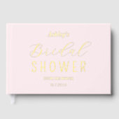 Brautparty Pink Yellow Foil Gästebuch (Vorderseite)