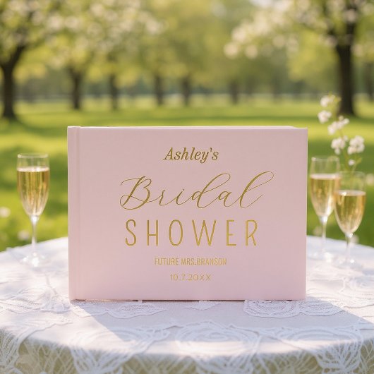 Brautparty Pink Yellow Foil Gästebuch