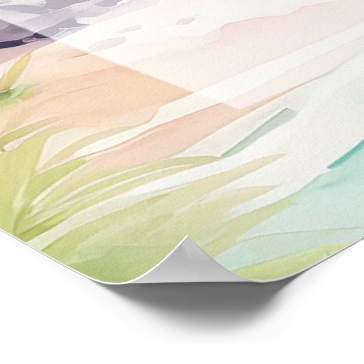 Brautparty-Plakat für tropische Strände Poster (Ecke)