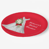 Brautparty-Platte Pappteller (Schrägansicht)