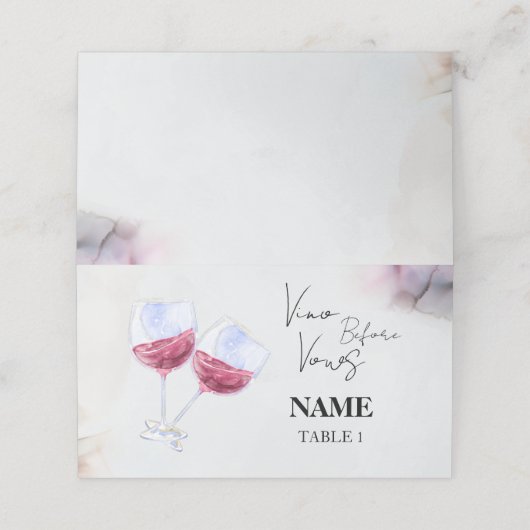 Brautparty Platzkarte (Außenseite Aufgefaltet)