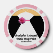 Brautparty Poker Black Tuxedo & Wedding Dress Pokerchips (Rückseite)