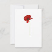 Brautparty Poppy Rote Einladung (Rückseite)