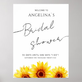 Brautparty Poster in modernem Design.