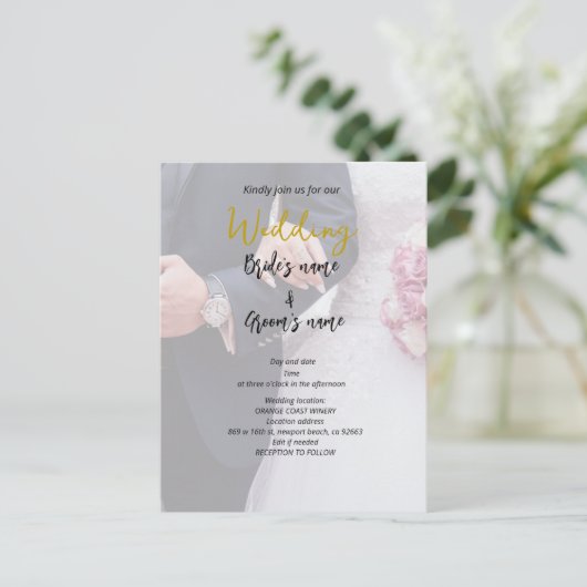 Brautparty Postkarte (Stehend Vorderseite)