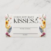 Brautparty Pressed Blume Wie viele Kisses Card Begleitkarte (Vorderseite)