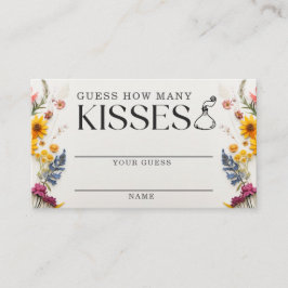Brautparty Pressed Blume Wie viele Kisses Card Begleitkarte