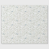 Brautparty Pretty Blue Birds Geschenkpapier (Flach)