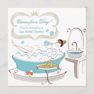 Brautparty Prinzessin-Bride Spa Einladung