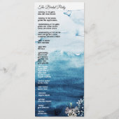 Brautparty-Programm für rustikale Meere Programm (Rückseite)