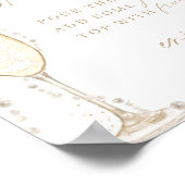 Brautparty Prosecco Bar, Perlen und Prosecco Poster (Ecke)