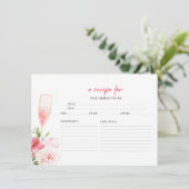 Brautparty Prosecco Einladung (Stehend Vorderseite)