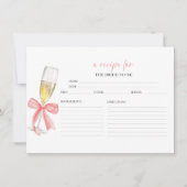 Brautparty Prosecco Einladung (Vorderseite)