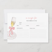 Brautparty Prosecco Einladung (Vorderseite)