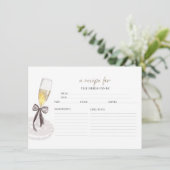 Brautparty Prosecco Einladung (Stehend Vorderseite)