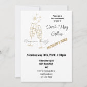 Brautparty Prosecco Party bearbeitbar Einladung (Vorderseite)