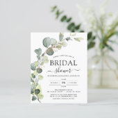 Brautparty QR Code Eukalyptus Greenery (Stehend Vorderseite)