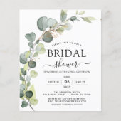 Brautparty QR Code Eukalyptus Greenery (Vorderseite)