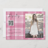 Brautparty QR Code Foto des Charcuterboard Einladung (Rückseite)