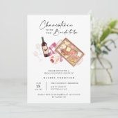 Brautparty QR Code Foto des Charcuterboard Einladung (Stehend Vorderseite)