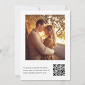Brautparty QR Code Foto Eukalyptus Einladung (Rückseite)