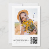 Brautparty QR Code Foto Eukalyptus Einladung (Rückseite)