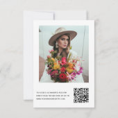 Brautparty QR Code Foto Eukalyptus Einladung (Rückseite)
