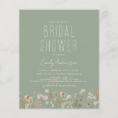 Brautparty QR-Code-Foto für die grüne Wildblume Flyer (Vorne)