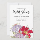 Brautparty QR-Code für Blumengewässer Einladung (Vorderseite)