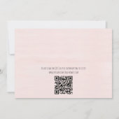 Brautparty QR-Code für rosa Stangen und Bubbly Einladung (Rückseite)