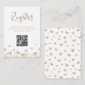 Brautparty QR-Code-Registrierung für Schmetterling Begleitkarte (Vorne/Hinten)