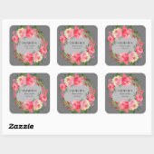 Brautparty Quadratischer Aufkleber (Blatt)