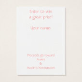 Brautparty Raffle Tickets (Rückseite)