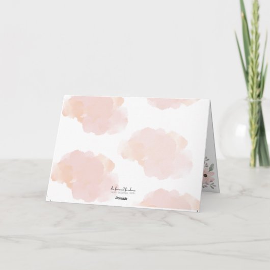 Brautparty "Raining Hearts" Danke Karte (Rückseite)