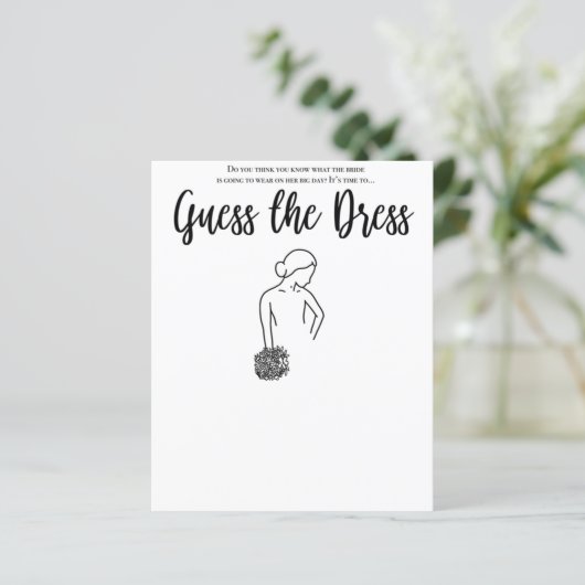 Brautparty Raten Sie das Kleiderspiel (Stehend Vorderseite)